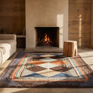 American Hooked Wool Small Scatter Size 1920s Antique Rug (SKU 20474) - room view