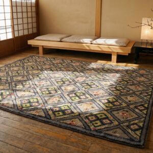 Antique American Hooked Rug Small Scatter Size Wool & Cotton Gray (SKU 20561) - room view