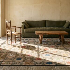Antique American Hooked Usa Wool Rug (SKU 19356) - room view