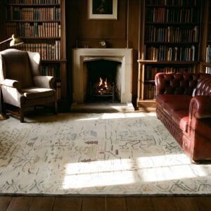 Antique American Hooked Usa Allover Floral - Loop Pile Rug (SKU 25599) - room view