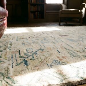 Antique American Hooked Usa Allover Floral - Loop Pile Rug (SKU 25599) - in-room detail