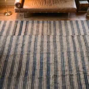 Antique American Rag Rug America 1900s (SKU 20598) - styled overhead view