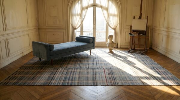 Antique american rag flat weave rug 12 Antique american rag flat weave rug (sku 25312) - room view