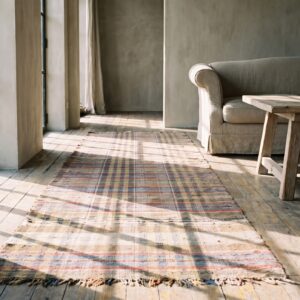 Antique American Rag Rug Hallway Runner Wool & Cotton Multicolor (SKU 20589) - room view