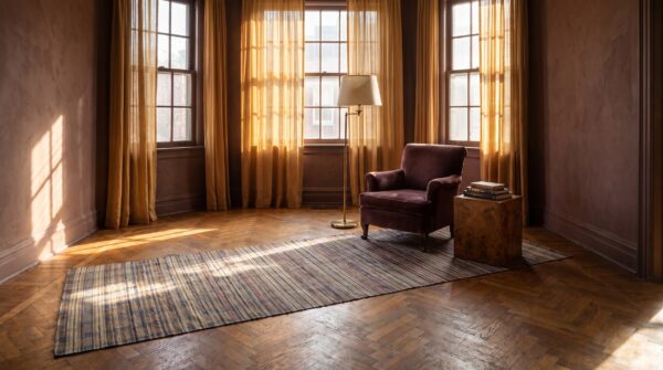 Antique american rag hallway runner cotton multicolor rug 9 Antique american rag hallway runner cotton multicolor rug (sku 25544) - room view