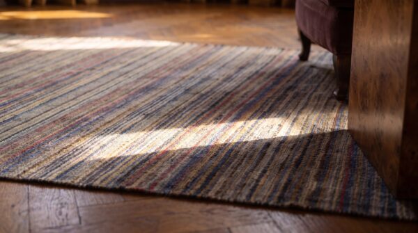 Antique american rag hallway runner cotton multicolor rug 10 Antique american rag hallway runner cotton multicolor rug (sku 25544) - in-room detail