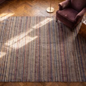 Antique American Rag Hallway Runner Cotton Multicolor Rug (SKU 25544) - styled overhead view