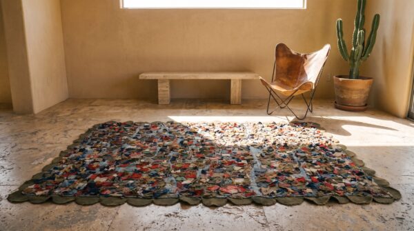 Antique american rag rug american multicolor 1875 10 Antique american rag rug american multicolor 1875 (sku 21496) - room view