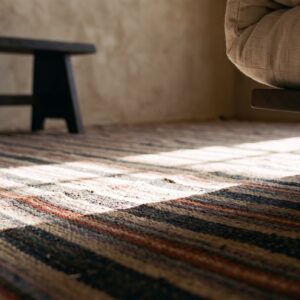 Antique American Rag Rug American Multicolor 1900s (SKU 21679) - in-room detail