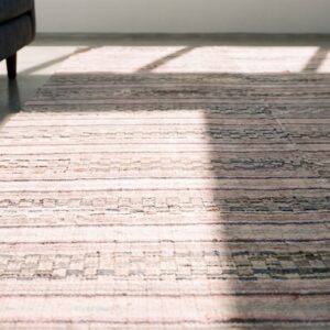 Antique American Rag Rug Room Size Cotton Multicolor (SKU 20591) - in-room detail