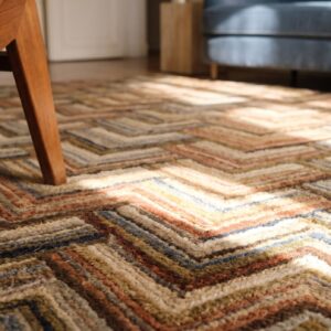 American Small Scatter Size Hooked Wool 1890s Antique Rug (SKU 20469) - in-room detail