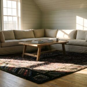 Antique American Square Hooked Rug - Allover Knotted Design (SKU 22921) - room view