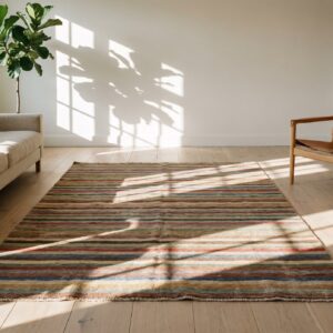 Antique American Usa Allover Geometric Hand Knotted Pile Rug (SKU 18339) - room view