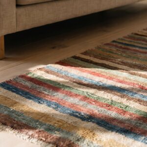 Antique American Usa Allover Geometric Hand Knotted Pile Rug (SKU 18339) - in-room detail