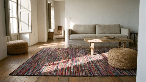 Antique american usa allover geometric wool hand knotted pile 1920s rug (sku 20019) - room view