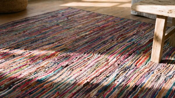 Antique american usa allover geometric wool hand knotted pile 1920s rug (sku 20019) - in-room detail