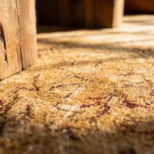 Antique Amritsar Room Size Wool Ivory Rug (SKU 20280) - in-room detail