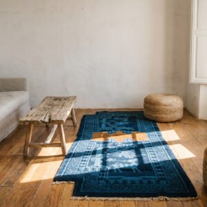 Antique Animal Motif Wool Pile Chinese Saddle Horse Cover Rug (SKU 22041) - room view