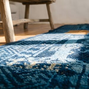 Antique Animal Motif Wool Pile Chinese Saddle Horse Cover Rug (SKU 22041) - in-room detail