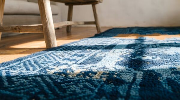 Antique animal motif wool pile chinese saddle horse cover rug 8 Antique animal motif wool pile chinese saddle horse cover rug (sku 22041) - in-room detail