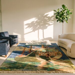 Antique Art Deco Chinese Allover Knotted Rug (SKU 24273) - room view