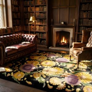 Antique Art Deco Chinese Allover Geometric Knotted Rug (SKU 24747) - room view