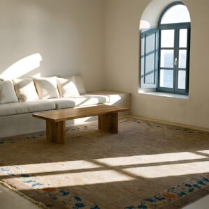 Antique Art Deco Chinese Floral Beige 1920s Rug (SKU 23991) - room view