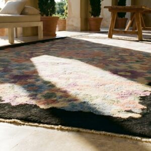 Antique Art Deco Chinese Floral, Medallion Multi 1920s Rug (SKU 23896) - in-room detail