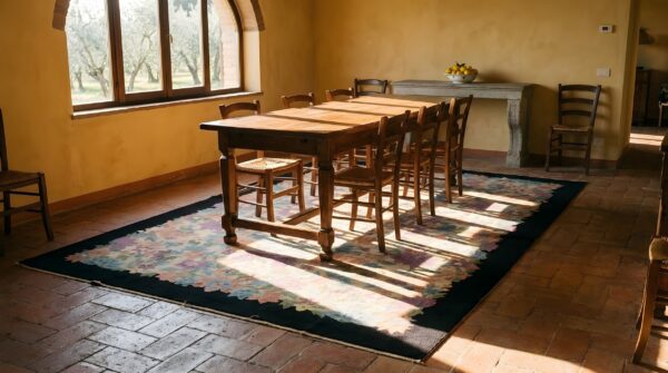 Antique art deco chinese floral multi 1920s rug (sku 23895) - room view