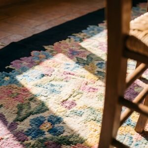 Antique Art Deco Chinese Floral Multi 1920s Rug (SKU 23895) - in-room detail
