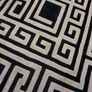 Antique Art Deco Chinese Medallion Black 1930s Rug (SKU 23996) - room view