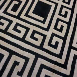Antique Art Deco Chinese Medallion Black 1930s Rug (SKU 23996) - in-room detail