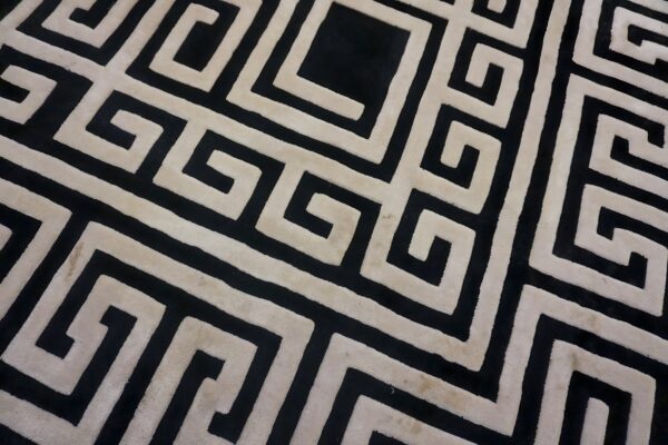 Antique art deco chinese medallion black 1930s rug 2 Antique art deco chinese medallion black 1930s rug (sku 23996) - styled overhead view