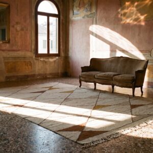 Antique Art Deco - European Small Scatter Size Wool Ivory Rug (SKU 23274) - room view