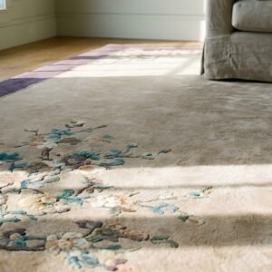 Antique Art Deco Room Size Wool Ivory Rug (SKU 24759) - in-room detail