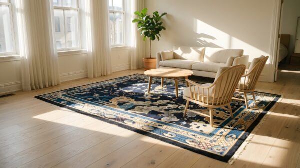 Artistic animal design antique room size chinese peking rug (sku 25167) - room view