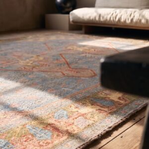 Artistic Art Nouveau Animal Design Room Size Antique Israeli Marbediah Rug (SKU 20817) - in-room detail