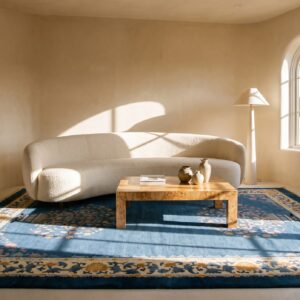 Antique Artistic Tree Pattern Chinese Light Blue Color Peking Rug (SKU 25292) - room view