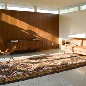 Artistic Antique Tribal Geometric Late 19th Century Caucasian Shirvan Rug (SKU 21719) - room view