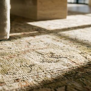 Antique Axminster Hallway Runner Wool Multi Rug (SKU 24219) - in-room detail