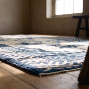 Antique Baotou Chinese Allover Beige, Blue 1920s Rug (SKU 24246) - in-room detail