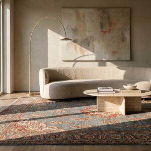 Beautiful Room Size Allover Design Antique Indian Amritsar Rug (SKU 18601) - room view