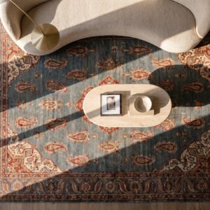 Beautiful Room Size Allover Design Antique Indian Amritsar Rug (SKU 18601) - styled overhead view
