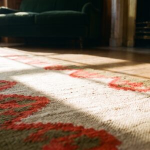 Antique Bessarabian Flat Woven Hallway Runner Rug (SKU 19417) - in-room detail