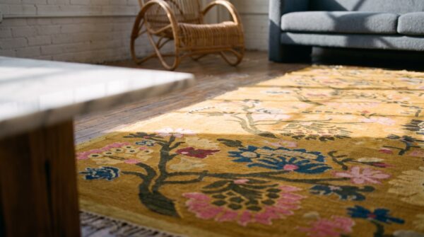 Antique besserabian moldova flat weave rug 7 Antique besserabian moldova flat weave rug (sku 20814) - in-room detail