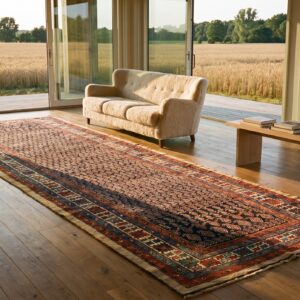 Antique Blue Wool Hand Knotted Pile Allover Paisley NW Persian Gallery Rug (SKU 21595) - room view