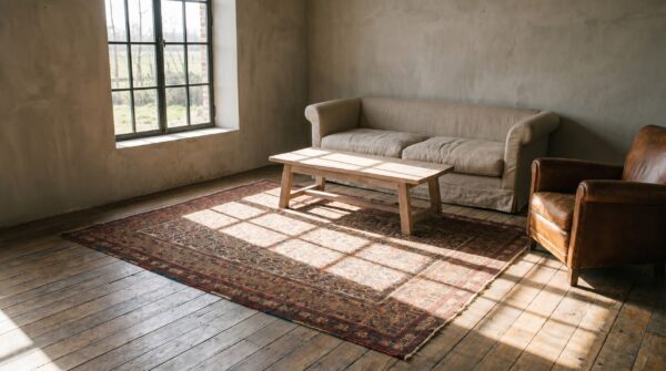 Blue , coral small size tribal hand knotted antique persian afshar blue and coral wool pile rug 5 Blue , coral small size tribal hand knotted antique persian afshar blue and coral wool pile rug (sku 20140) - room view