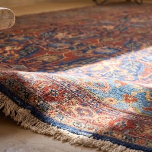 Blue Antique Late 19th Century Oversized Persian Tribal Garous Design Bidjar Rug (SKU 18635) - in-room detail