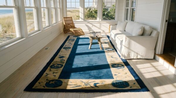 Antique blue wool peking hallway runner - 1920s chinese hand-knotted rug 8 Antique blue wool peking hallway runner - 1920s chinese hand-knotted rug (sku 25851) - room view