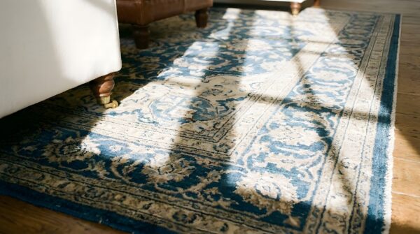 Blue room size antique artistic chinese dragon design peking carpet 8 Blue room size antique artistic chinese dragon design peking carpet (sku 24096) - in-room detail